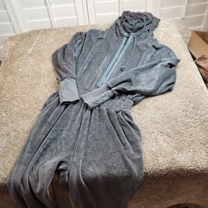 FP Movement Free People Hot Shot Cord Jumpsuit Gray Hooded Ribbed Size S